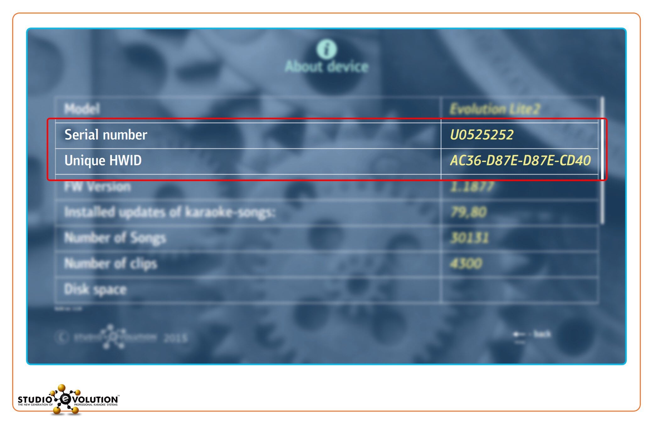 Register your Evolution karaoke system